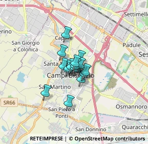 Mappa Via Milano, 50013 Campi Bisenzio FI, Italia (0.73412)