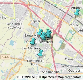Mappa Via Milano, 50013 Campi Bisenzio FI, Italia (0.90273)