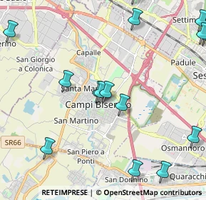 Mappa Via Milano, 50013 Campi Bisenzio FI, Italia (3.05056)