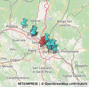 Mappa Via della Cooperazione, 50019 Sesto Fiorentino FI, Italia (7.88917)