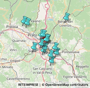 Mappa Via della Cooperazione, 50019 Sesto Fiorentino FI, Italia (9.34938)
