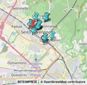 Mappa Via della Cooperazione, 50019 Sesto Fiorentino FI, Italia (1.265)