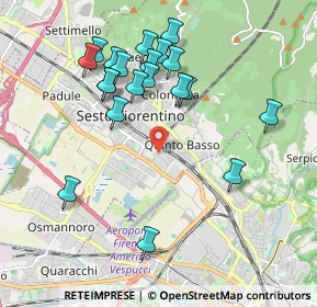 Mappa Via della Cooperazione, 50019 Sesto Fiorentino FI, Italia (2.032)