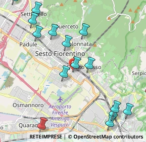 Mappa Via della Cooperazione, 50019 Sesto Fiorentino FI, Italia (2.72688)