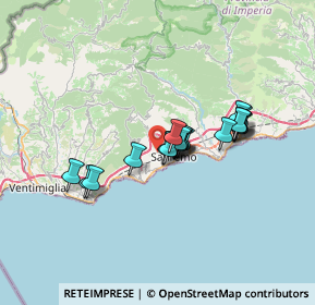 Mappa Via Giacomo Leopardi, 18038 Sanremo IM, Italia (5.18158)