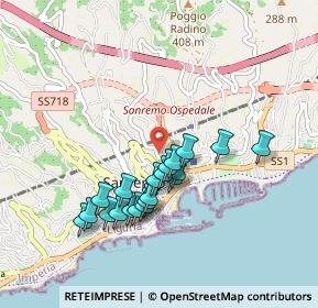 Mappa Strada Ospedale, 18038 Sanremo IM, Italia (0.8295)