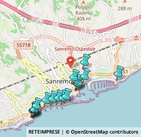 Mappa Strada Ospedale, 18038 Sanremo IM, Italia (1.15778)