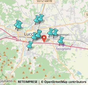 Mappa Via Comunale Chiesa di Toringo, 55012 Capannori LU, Italia (2.90182)