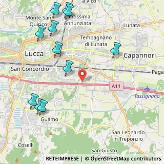 Mappa Via Comunale Chiesa di Toringo, 55012 Capannori LU, Italia (2.81273)