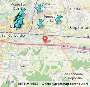 Mappa Via Comunale Chiesa di Toringo, 55012 Capannori LU, Italia (2.80056)