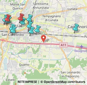 Mappa Via Comunale Chiesa di Toringo, 55012 Capannori LU, Italia (2.76385)