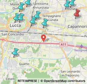 Mappa Via Comunale Chiesa di Toringo, 55012 Capannori LU, Italia (2.94364)