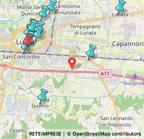 Mappa Via Comunale Chiesa di Toringo, 55012 Capannori LU, Italia (2.82231)
