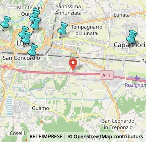 Mappa Via Comunale Chiesa di Toringo, 55012 Capannori LU, Italia (3.3575)