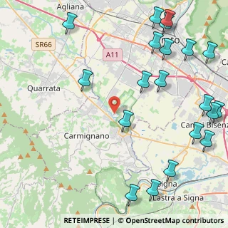 Mappa Via di Bogaia, 59100 Prato PO, Italia (6.163)