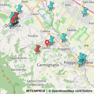 Mappa Via Morandi, 59011 Seano PO, Italia (3.37947)