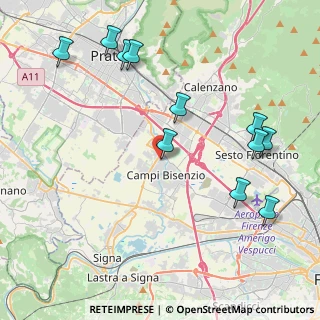 Mappa Via dell'Olmo, 50013 Campi Bisenzio FI, Italia (4.92455)