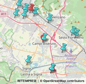 Mappa Via della Rocca, 50013 Campi Bisenzio FI, Italia (5.24714)