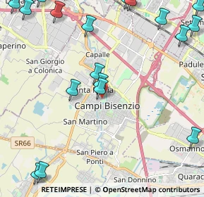 Mappa Via della Rocca, 50013 Campi Bisenzio FI, Italia (3.24368)