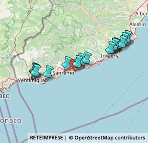 Mappa The Mall San Remo Via Armea, 18038 Sanremo IM, Italia (15.37556)