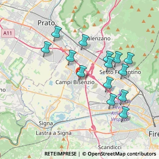 Mappa Via Saliscendi, 50013 Campi Bisenzio FI, Italia (3.96)
