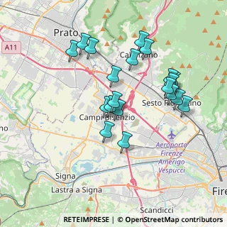 Mappa Via Saliscendi, 50013 Campi Bisenzio FI, Italia (3.5115)