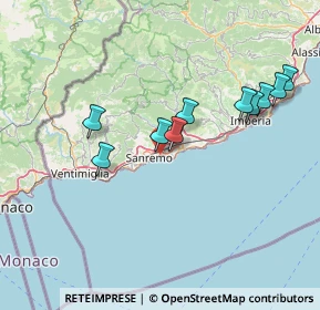 Mappa Via delle Ginestre, 18038 Sanremo IM, Italia (19.37083)