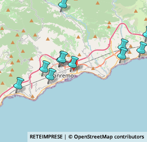 Mappa Via Asplanato Siccardi, 18038 Sanremo IM, Italia (4.48727)