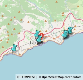 Mappa Via Johann Wolfgang Von Goethe, 18038 Sanremo IM, Italia (3.18364)