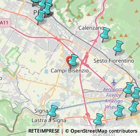 Mappa Via delle Corti, 50013 Campi Bisenzio FI, Italia (6.92)