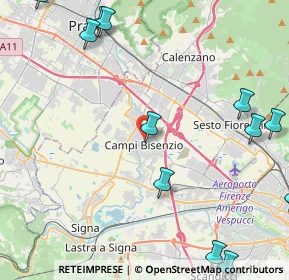 Mappa Via delle Corti, 50013 Campi Bisenzio FI, Italia (6.96438)