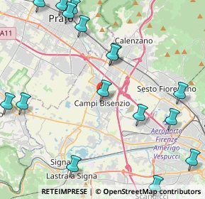 Mappa Via delle Corti, 50013 Campi Bisenzio FI, Italia (6.26421)