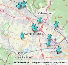 Mappa Via delle Corti, 50013 Campi Bisenzio FI, Italia (4.53083)