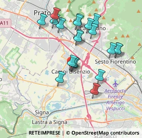 Mappa Via delle Corti, 50013 Campi Bisenzio FI, Italia (3.6815)