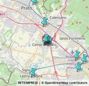 Mappa Via delle Corti, 50013 Campi Bisenzio FI, Italia (3.93308)