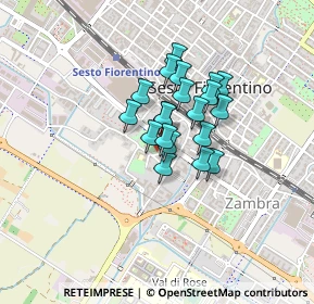 Mappa Via Cino da Pistoia, 50019 Sesto Fiorentino FI, Italia (0.277)