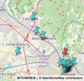 Mappa Via Cino da Pistoia, 50019 Sesto Fiorentino FI, Italia (6.2775)