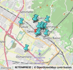 Mappa Via Cino da Pistoia, 50019 Sesto Fiorentino FI, Italia (1.06214)