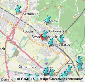 Mappa Via Cino da Pistoia, 50019 Sesto Fiorentino FI, Italia (3.21563)