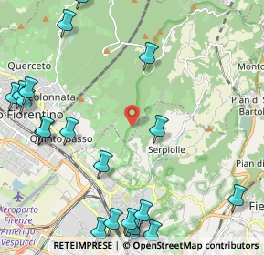 Mappa Via di Malafrasca, 50019 Sesto Fiorentino FI, Italia (3.0945)
