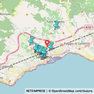 Mappa Via Giovanni Pascoli, 18038 Sanremo IM, Italia (1.82917)