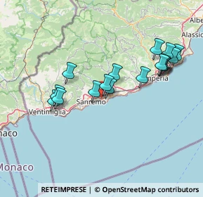 Mappa Piazza della Libertà, 18038 Sanremo IM, Italia (14.65)