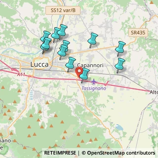 Mappa Via di Caprino, 55012 Capannori LU, Italia (3.8375)