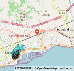Mappa Strada Villetta, 18038 Sanremo IM, Italia (1.682)