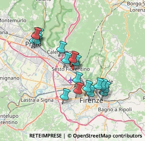Mappa Via Nicolò Tommaseo, 50019 Sesto Fiorentino FI, Italia (6.48684)