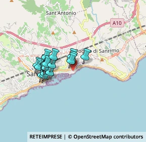 Mappa Via Scoglio, 18038 Sanremo IM, Italia (1.4135)