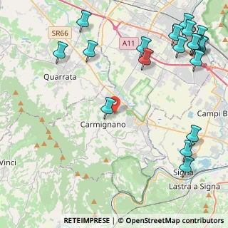 Mappa Via Malinoci, 59015 Carmignano PO, Italia (6.452)