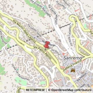 Mappa Via Pietro Agosti, 116, 18038 Sanremo, Imperia (Liguria)