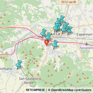 Mappa Via del Cimitero XXIII di Vicopelago 776 b, 55100 Lucca LU, Italia (3.55455)