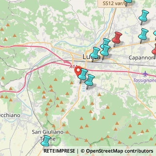 Mappa Via del Cimitero XXIII di Vicopelago 776 b, 55100 Lucca LU, Italia (6.01833)
